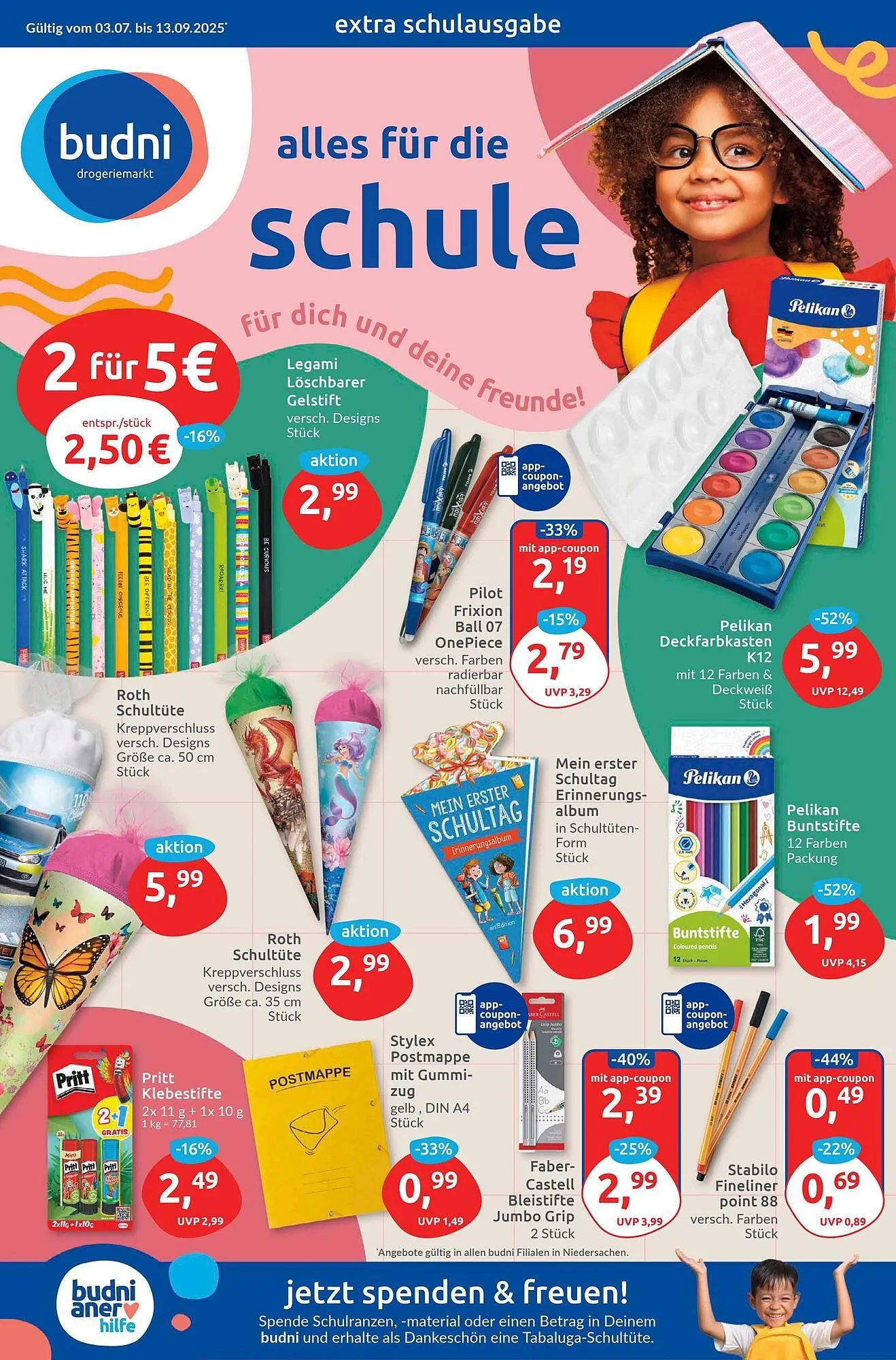 Budni Prospekt von 3. Juli bis 13. September 2025 - Prospekt seite 1