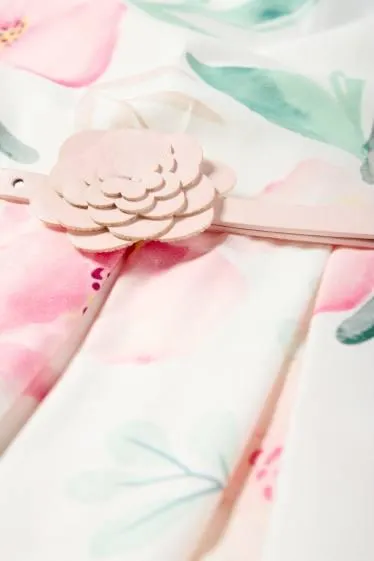 Floral - dress with belt - party