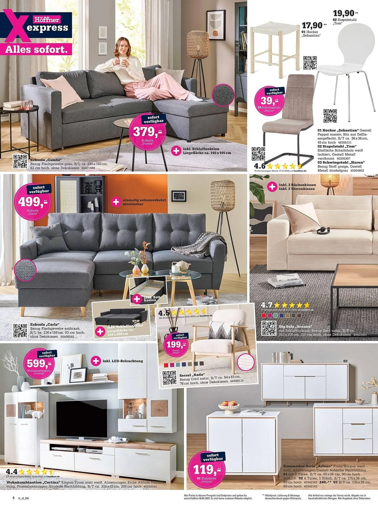 Höffner Prospekt von 26. März bis 8. April 2025 - Prospekt seite 4