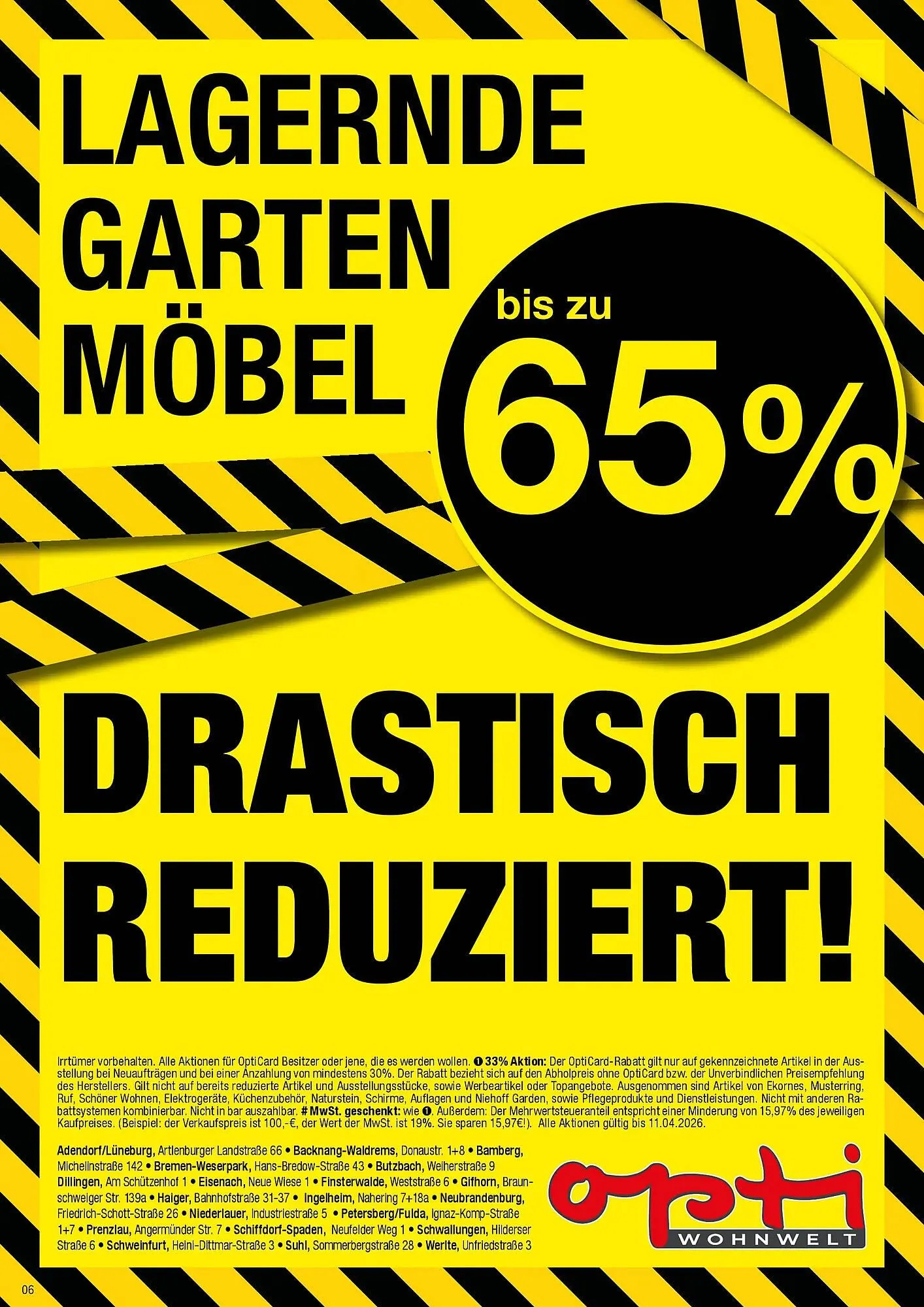 Opti Wohnwelt Prospekt von 31. März bis 11. April 2026 - Prospekt seite 6