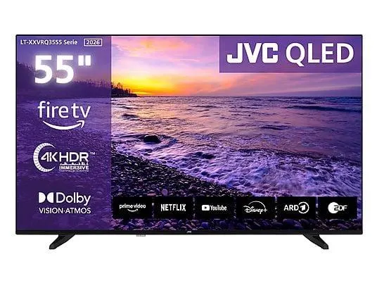 JVC LT-55VRQ3555 QLED TV (Flat, 55 Zoll / 139 cm, UHD 4K, SMART TV)