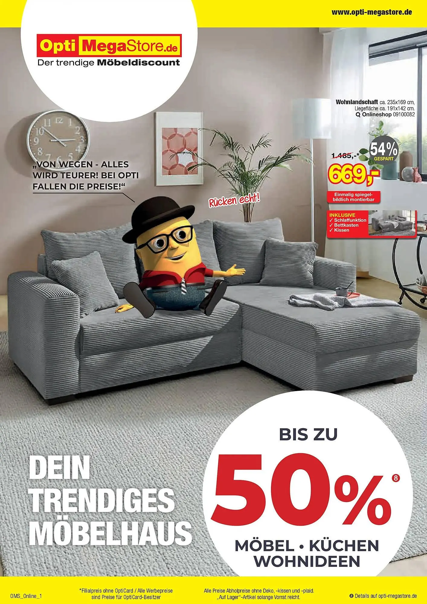 Opti Wohnwelt Prospekt von 21. März bis 1. April 2026 - Prospekt seite 1