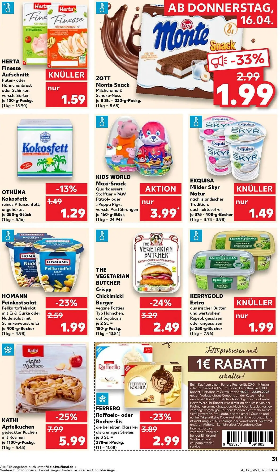 Kaufland Prospekt von 16. April bis 22. April 2026 - Prospekt seite 31