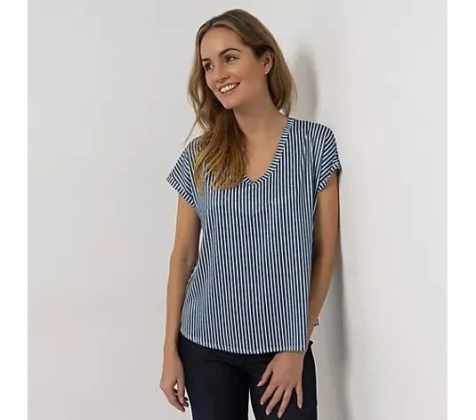 KIM & CO. Shirt Brazil Knit Jersey V-Ausschnitt leger weit