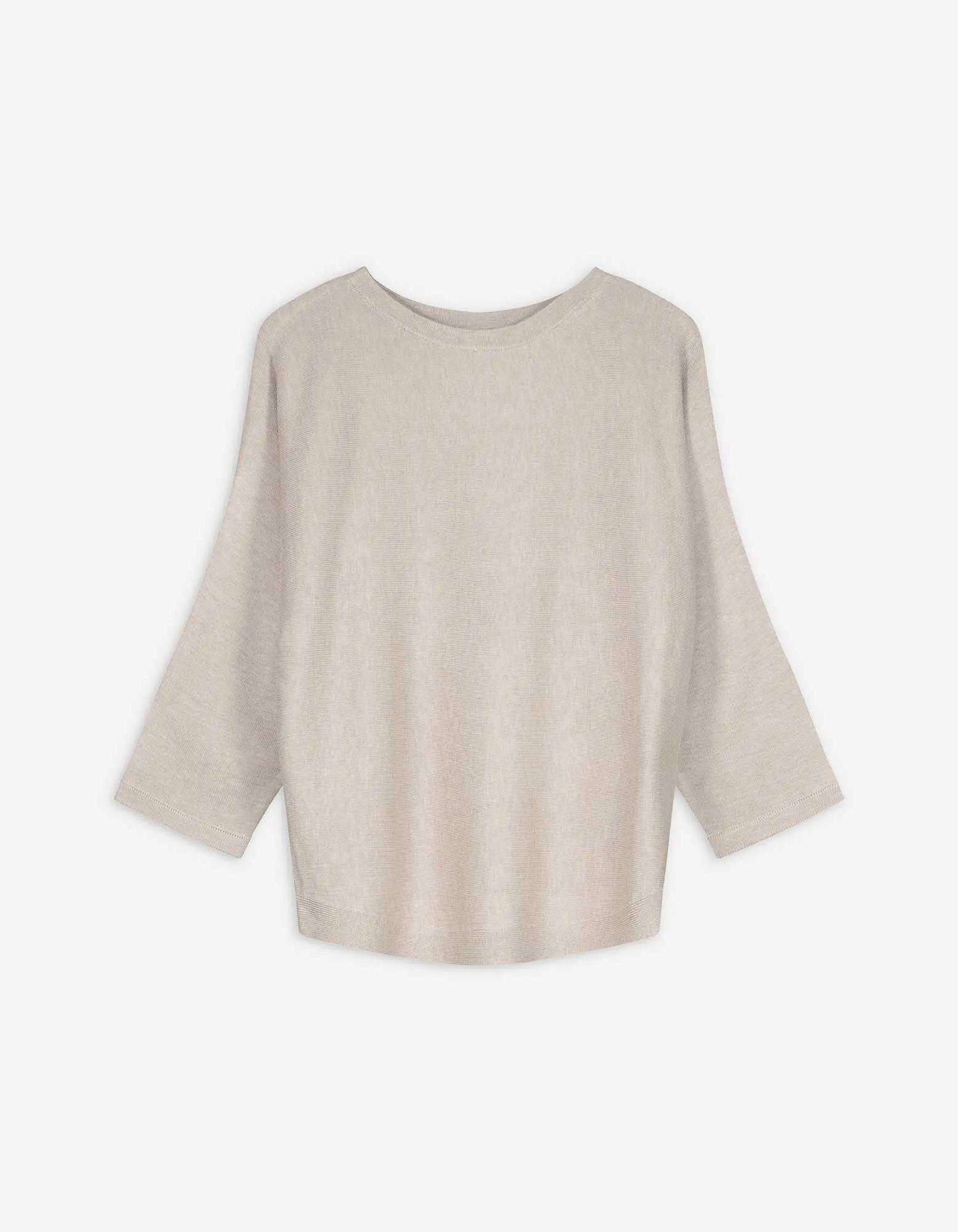 Pullover - Baumwoll-Mix - beige