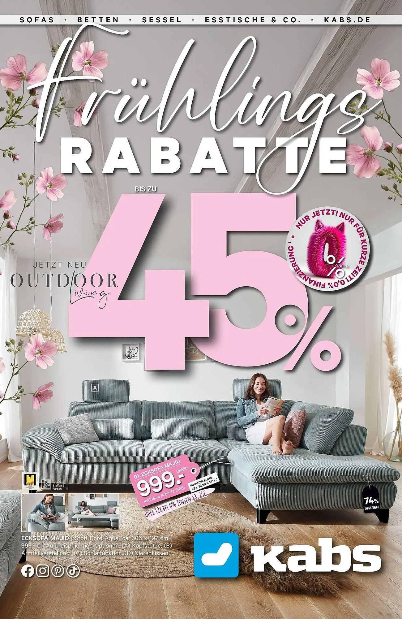 Kabs Polsterwelt Prospekt von 26. März bis 29. April 2026 - Prospekt seite 1