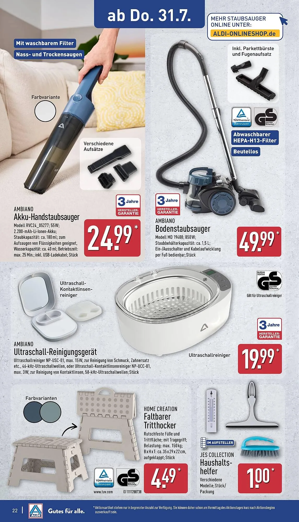 Aldi Nord Prospekt von 28. Juli bis 2. August 2025 - Prospekt seite 22