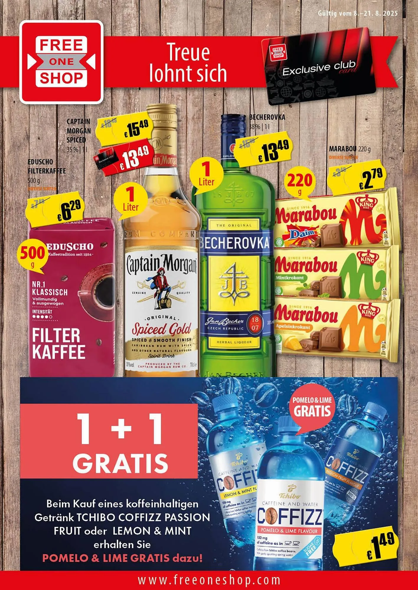 FreeOneShop Prospekt von 8. August bis 21. August 2025 - Prospekt seite 1