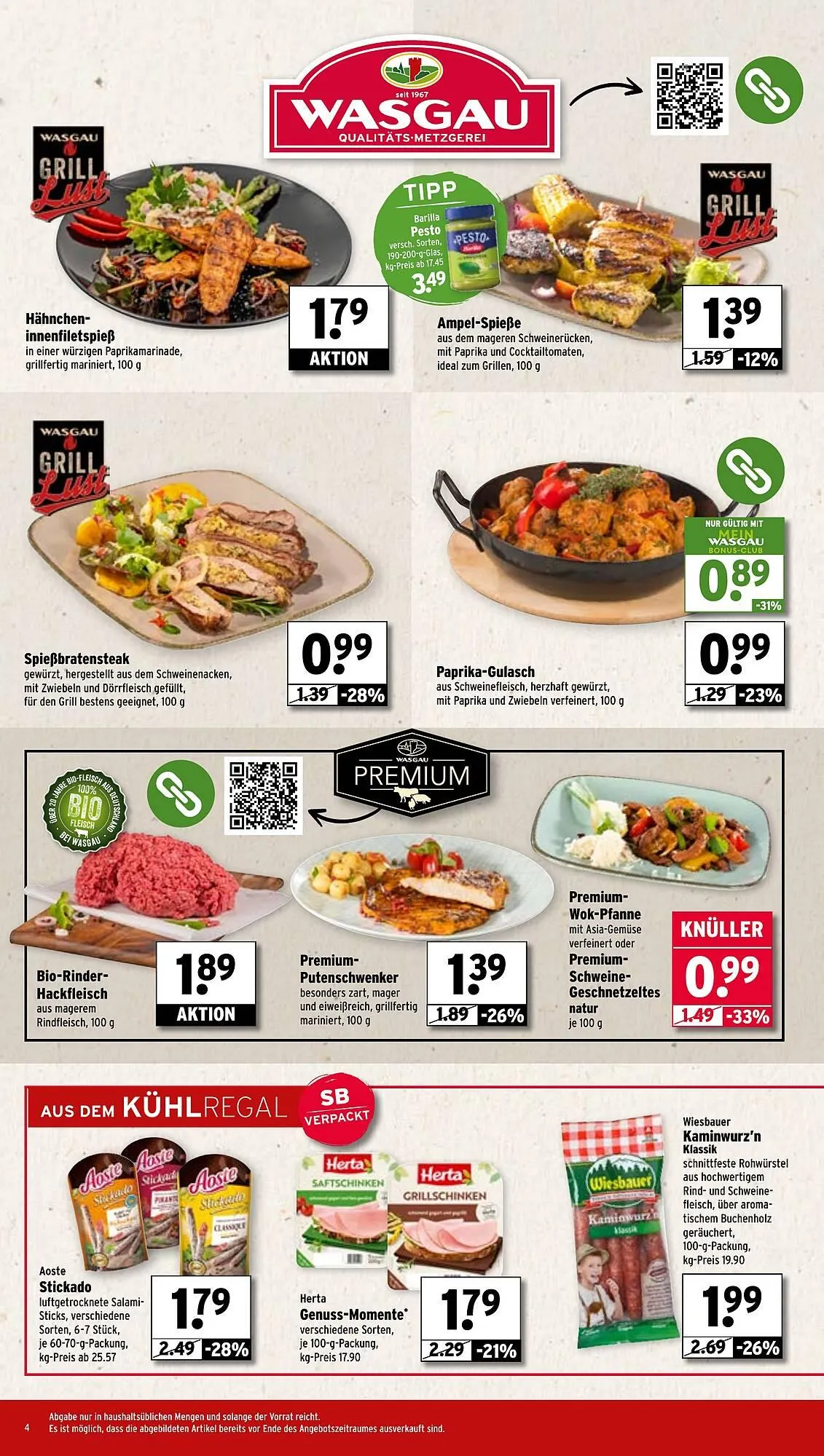 Wasgau Prospekt von 30. Juni bis 5. Juli 2025 - Prospekt seite 4