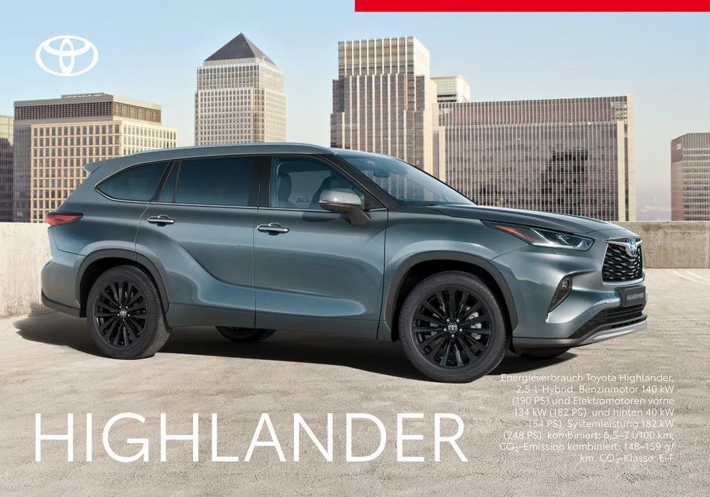 Toyota Highlander von 1. Juli bis 1. Juli 2025 - Prospekt seite 1