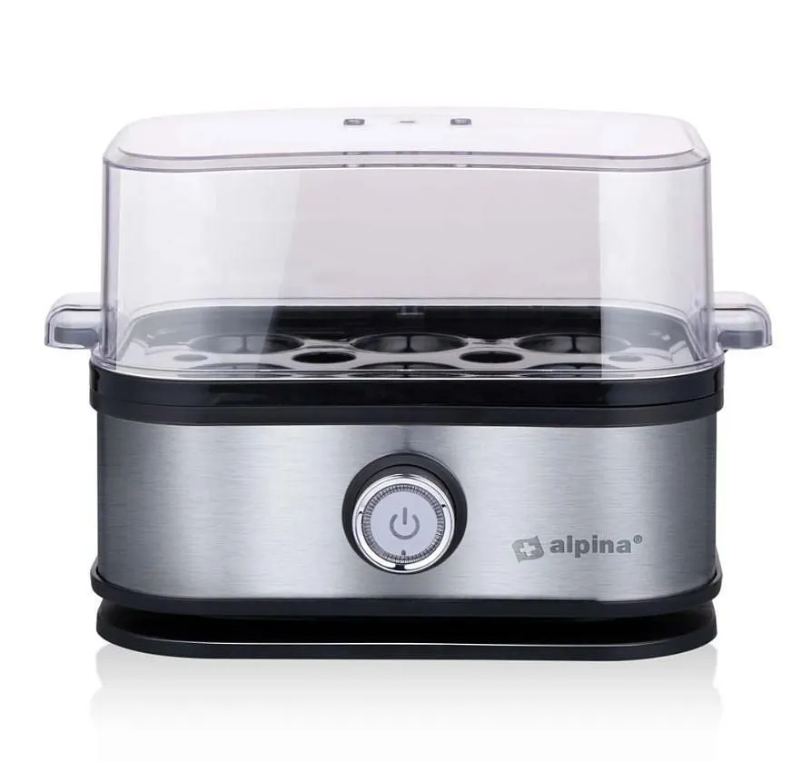 Alpina Eierkocher, 210 Watt, Silber-Schwarz