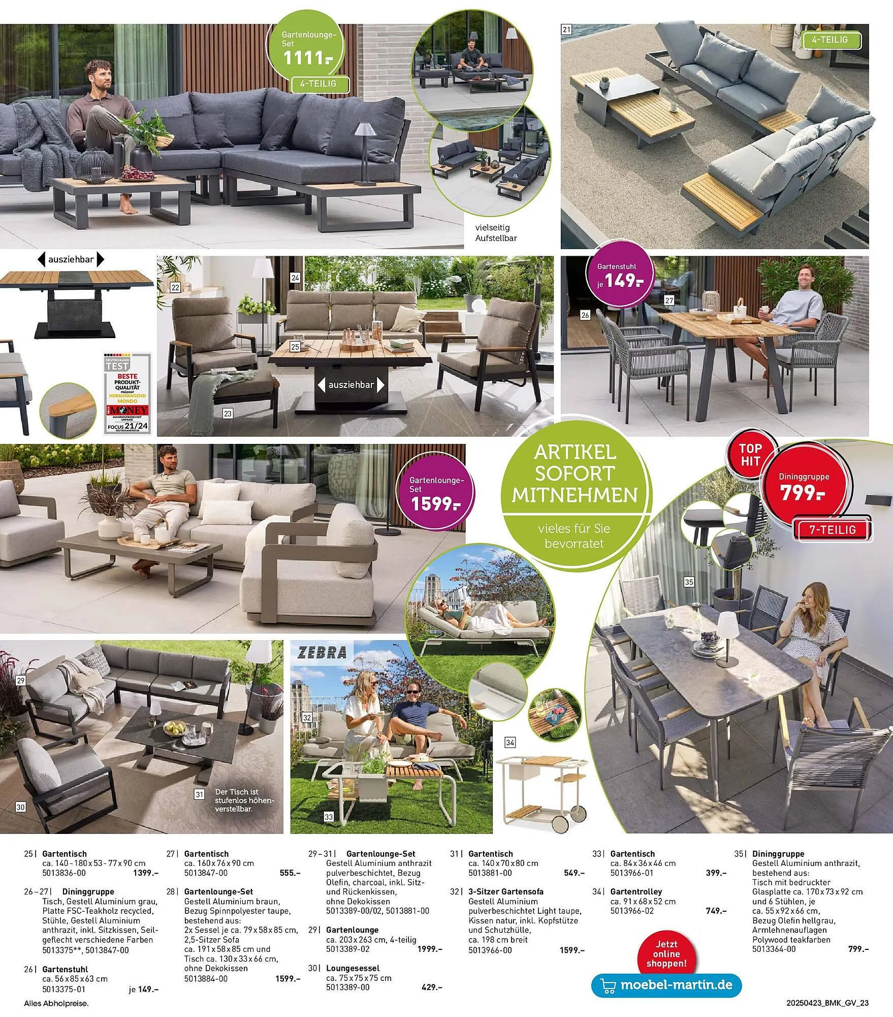 Möbel Martin Prospekt von 22. April bis 13. Mai 2025 - Prospekt seite 23