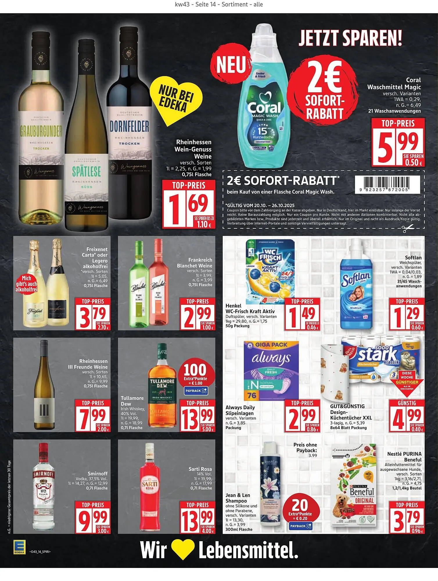 Edeka Prospekt von 20. Oktober bis 25. Oktober 2025 - Prospekt seite 14