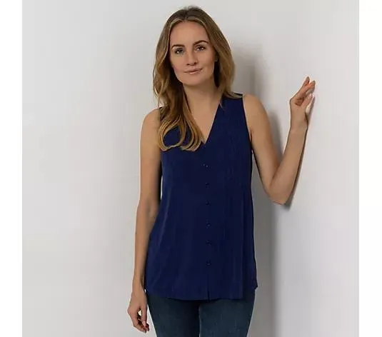 KIM & CO. Weste Slinky Jersey Knopfleiste figurumspielend