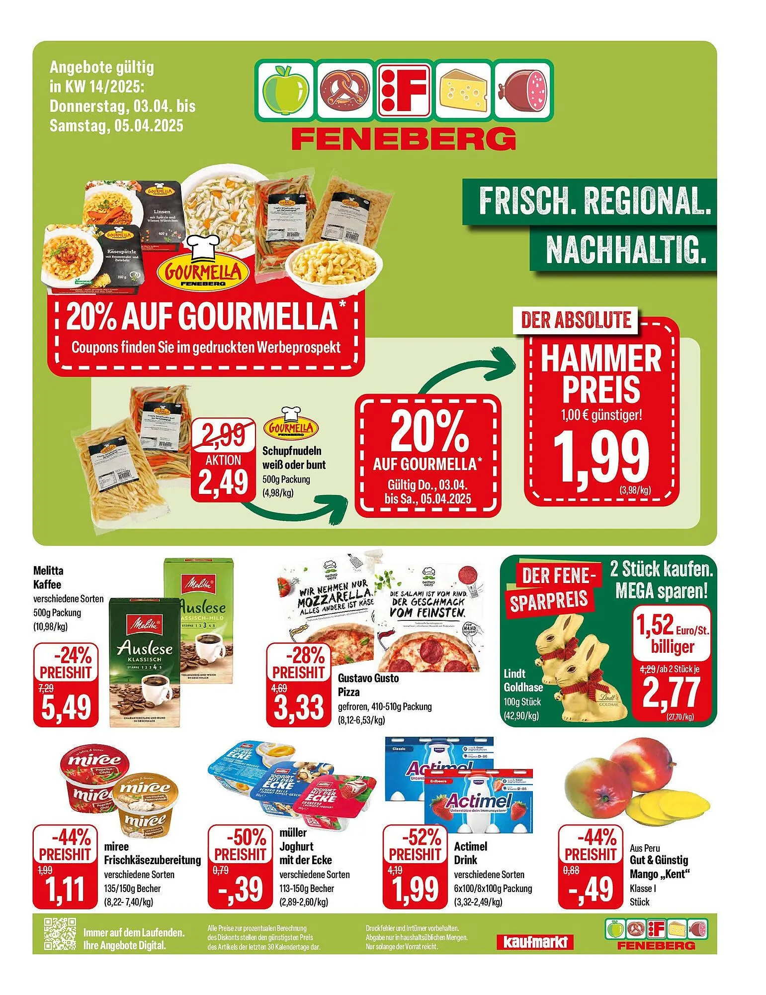 Feneberg Prospekt von 2. April bis 5. April 2025 - Prospekt seite 1