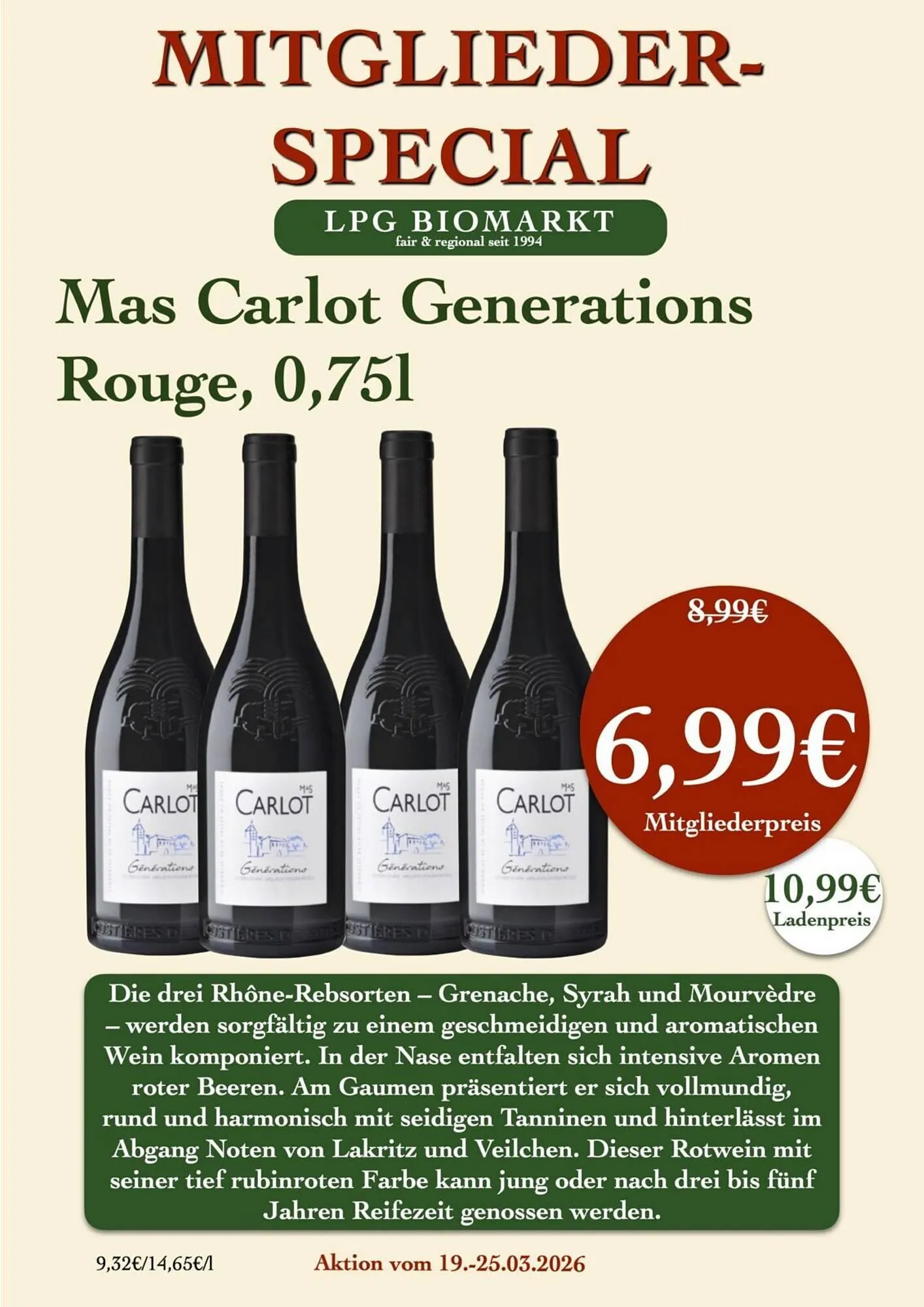 LPG Biomarkt Prospekt von 19. März bis 25. März 2026 - Prospekt seite 15