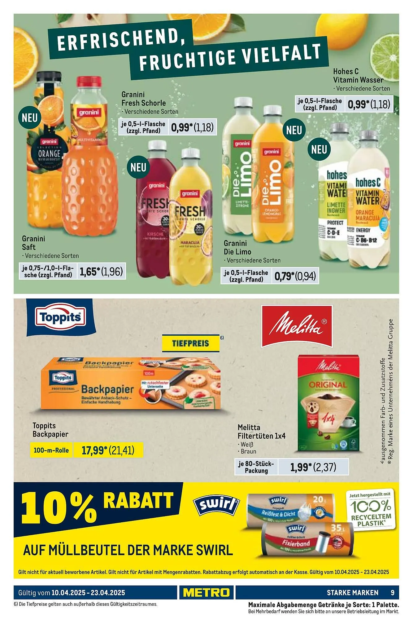 METRO Prospekt von 10. April bis 22. April 2025 - Prospekt seite 9