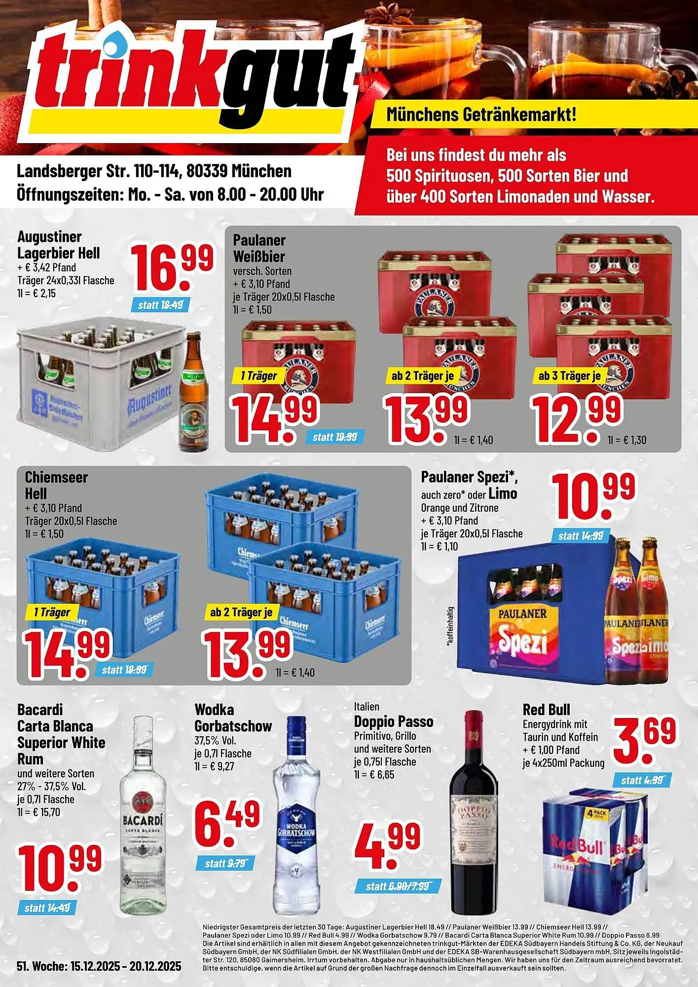 Trinkgut Prospekt von 15. Dezember bis 20. Dezember 2025 - Prospekt seite 1