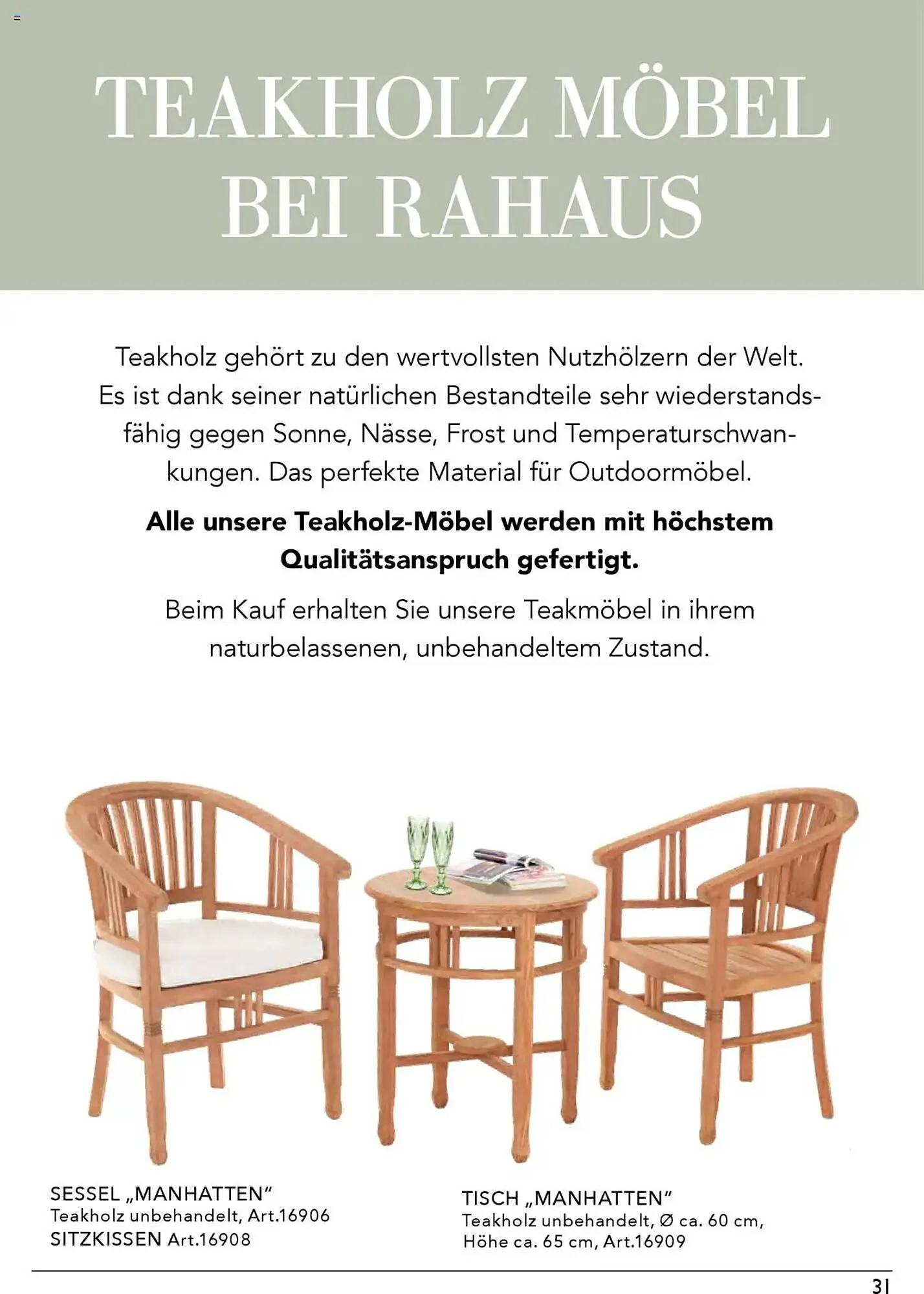 Rahaus Prospekt von 7. April bis 31. August 2025 - Prospekt seite 31