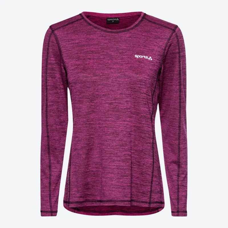 Damen-Funktions-Langarmshirt mit Rundhals