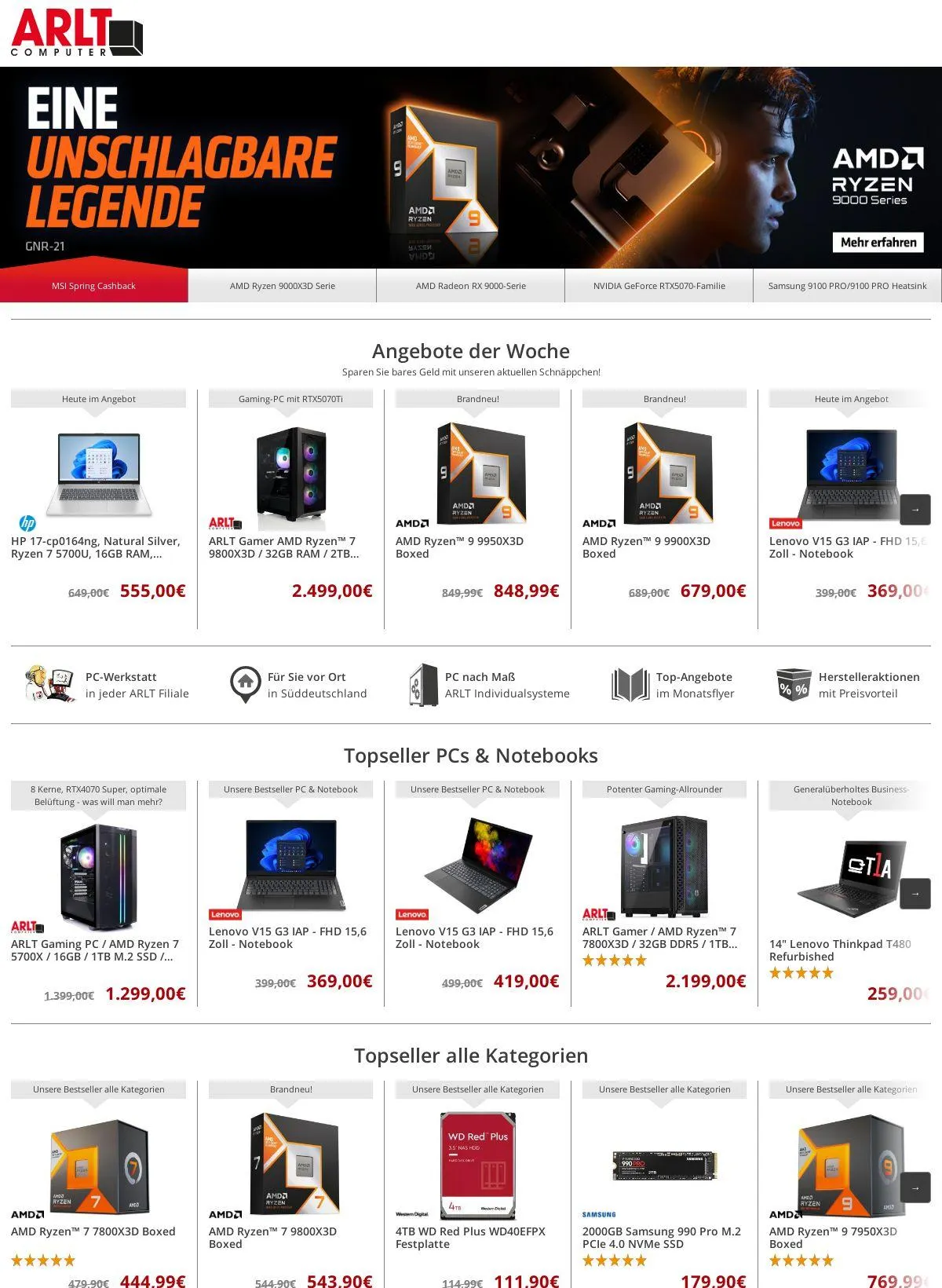 ARLT Computer Aktueller Prospekt von 7. April bis 13. April 2025 - Prospekt seite 1