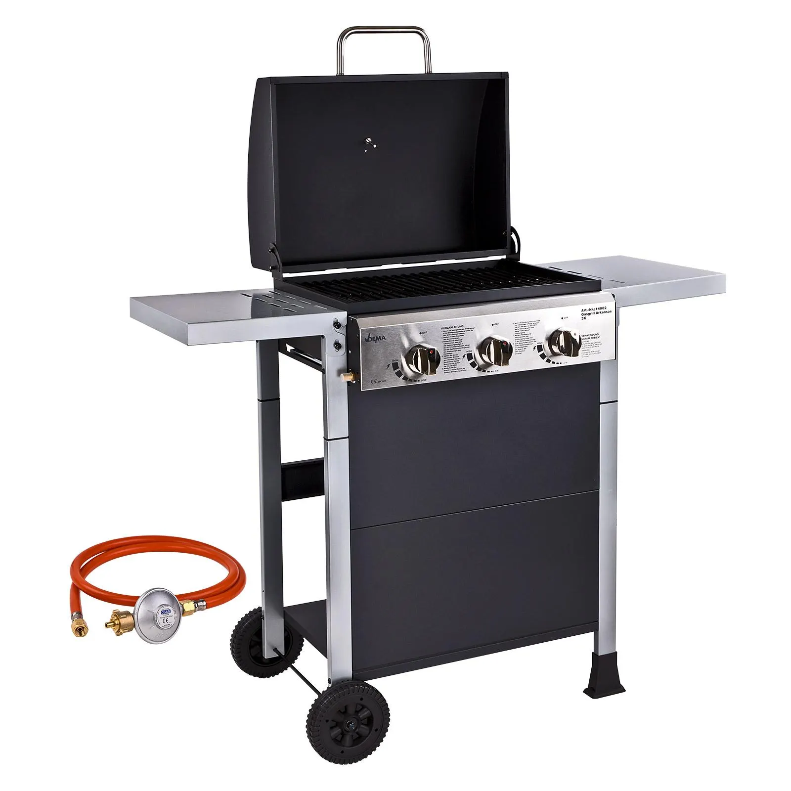 Gasgrill Arkansas 3-flammig Gasgrillwagen Grillstation 3 Flammen