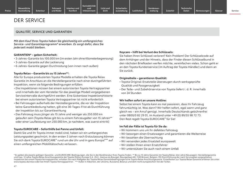 Toyota Hilux von 11. Mai bis 11. Mai 2025 - Prospekt seite 47