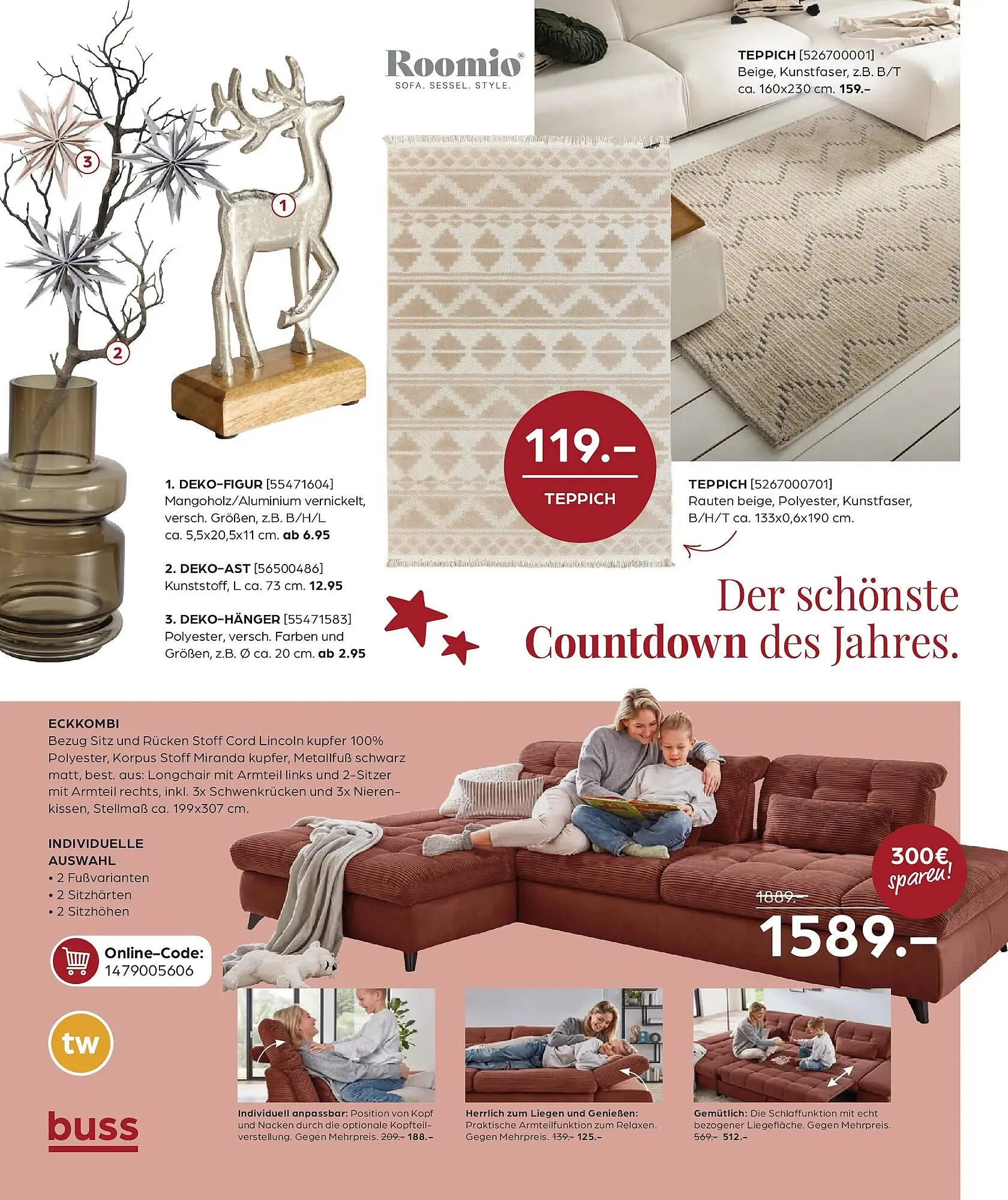 Möbel Buss Prospekt von 8. November bis 24. November 2025 - Prospekt seite 20