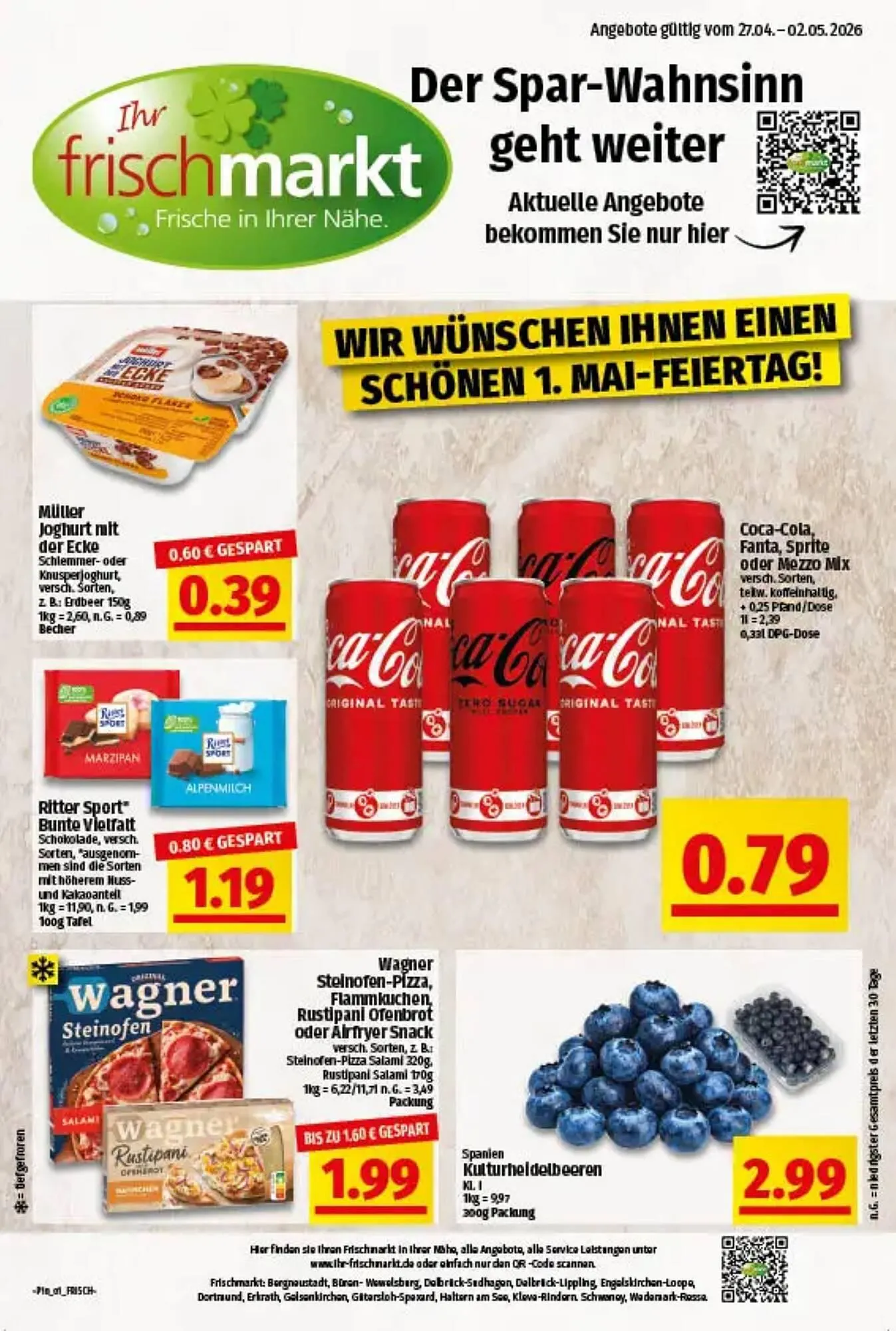 Ihr Frischmarkt Prospekt von 27. April bis 2. Mai 2026 - Prospekt seite 1