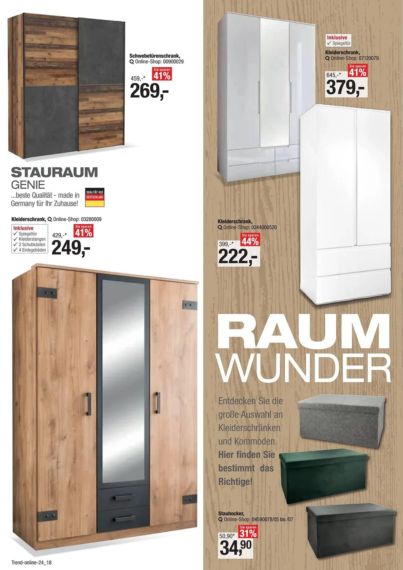 Opti Wohnwelt Prospekt von 12. Mai bis 1. August 2025 - Prospekt seite 18