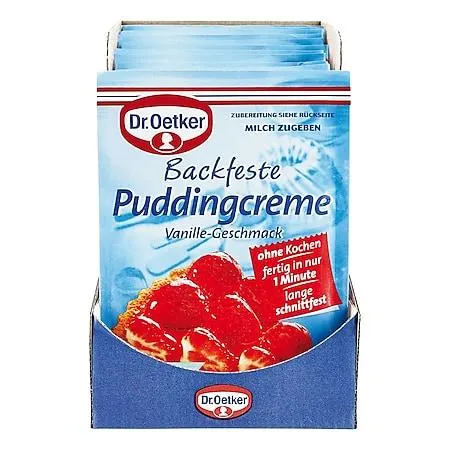 Dr. Oetker Backfeste Puddingcreme für 250 ml Milch, 16er Pack