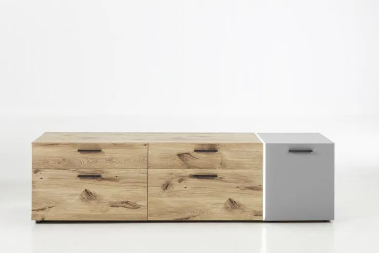 Lowboard BAVENO 196x50 cm Braun/Grau