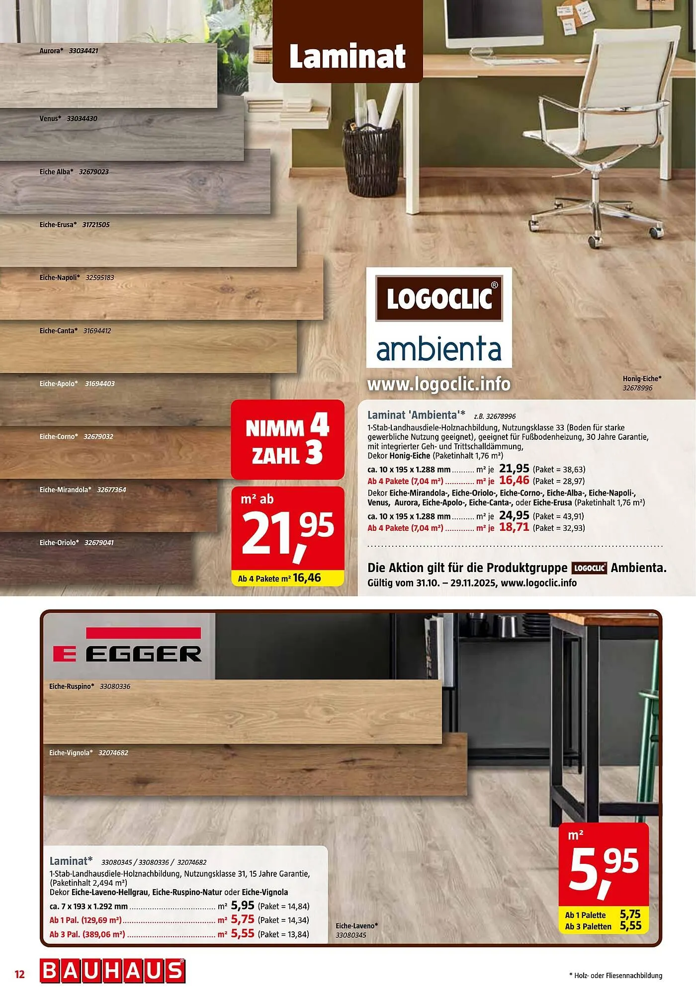 Bauhaus Prospekt von 1. November bis 29. November 2025 - Prospekt seite 12