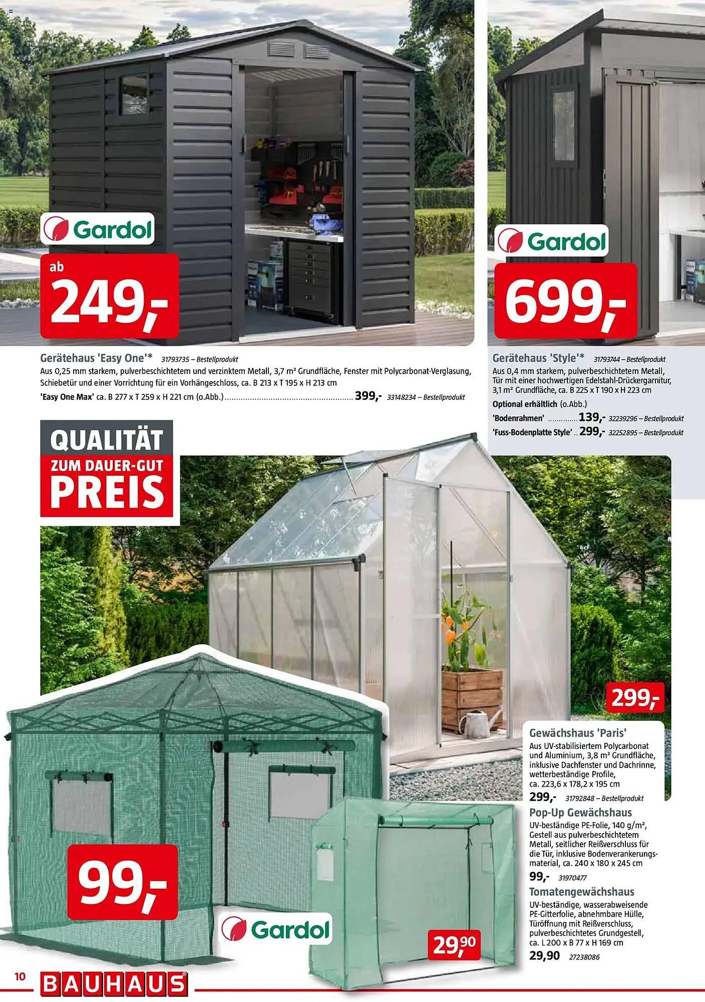 Bauhaus Prospekt von 28. März bis 11. April 2026 - Prospekt seite 10