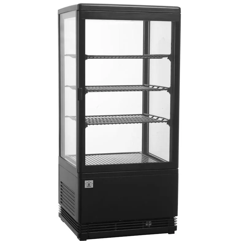 METRO Professional Panorama tafelmodel koelvitrine GGC2078B, 42,8 x 38,6 x 96 cm, 78 L, zwart