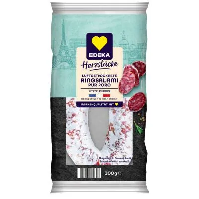 EDEKA Herzstücke Luftgetrocknete Ringsalami Pur Pork 300G