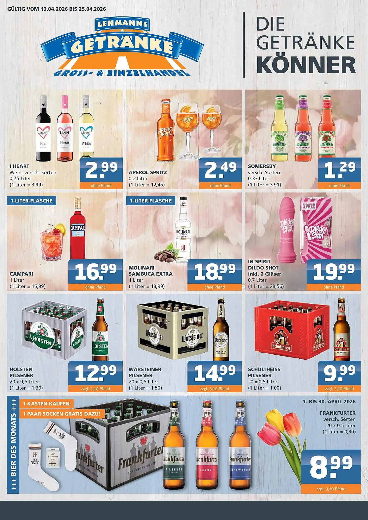 Getränke Lehmann Prospekt von 12. April bis 25. April 2026 - Prospekt seite 1