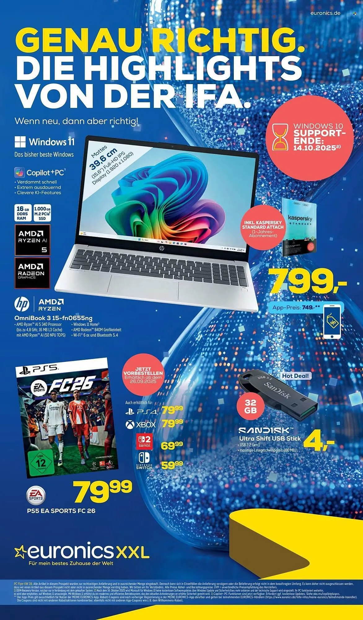 Euronics XXL Prospekt von 24. September bis 5. Oktober 2025 - Prospekt seite 1