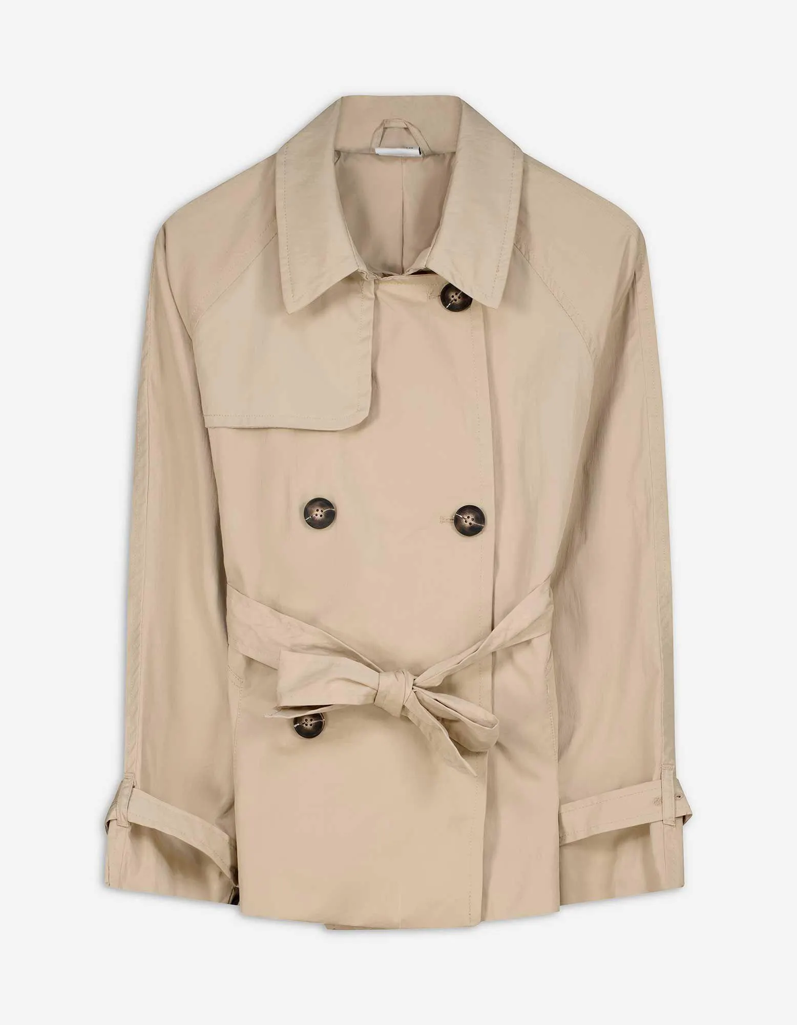 Trenchcoat - Baumwoll-Mix - beige