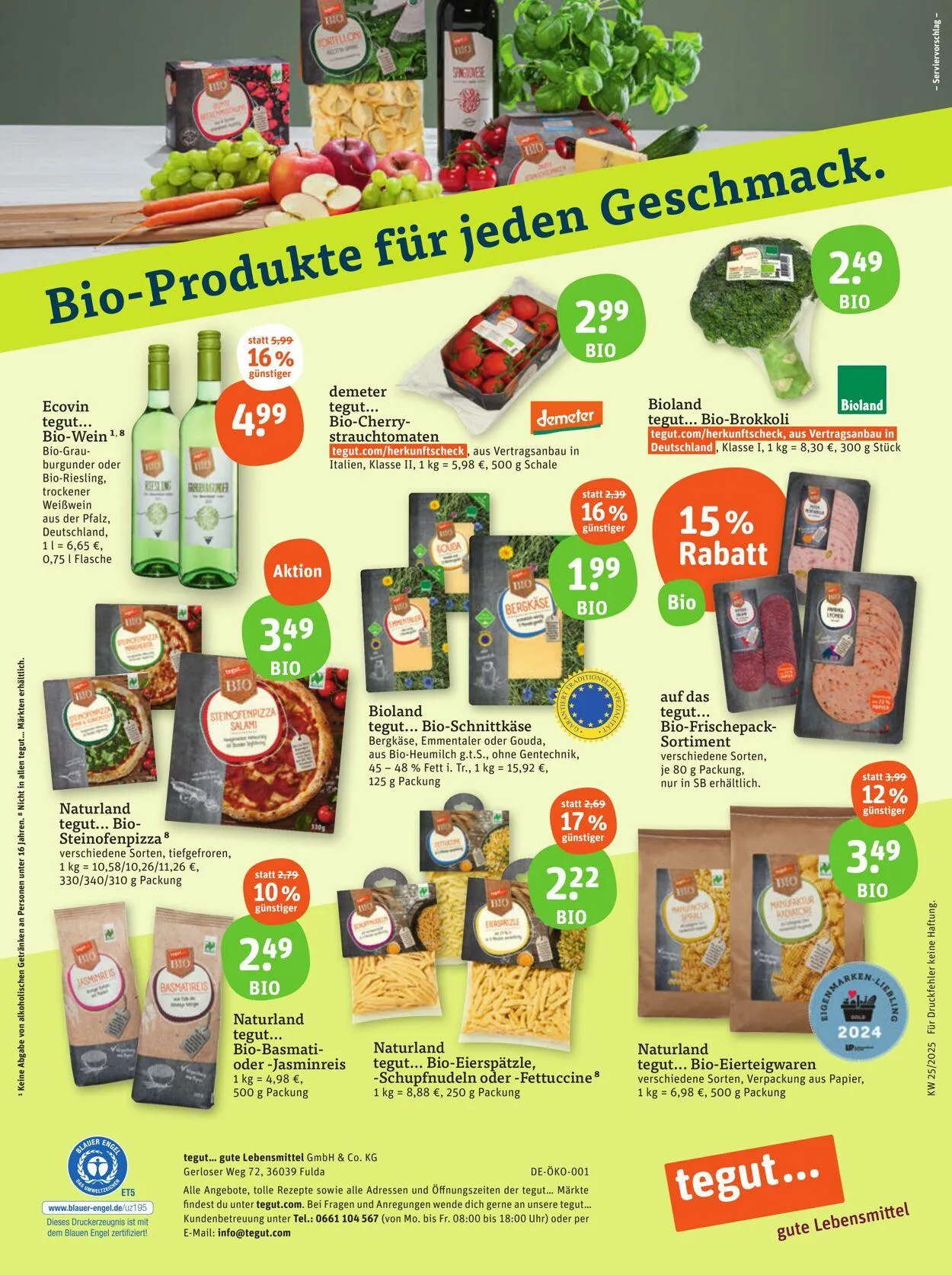 Tegut Aktueller Prospekt von 2. Juni bis 8. Juni 2025 - Prospekt seite 23