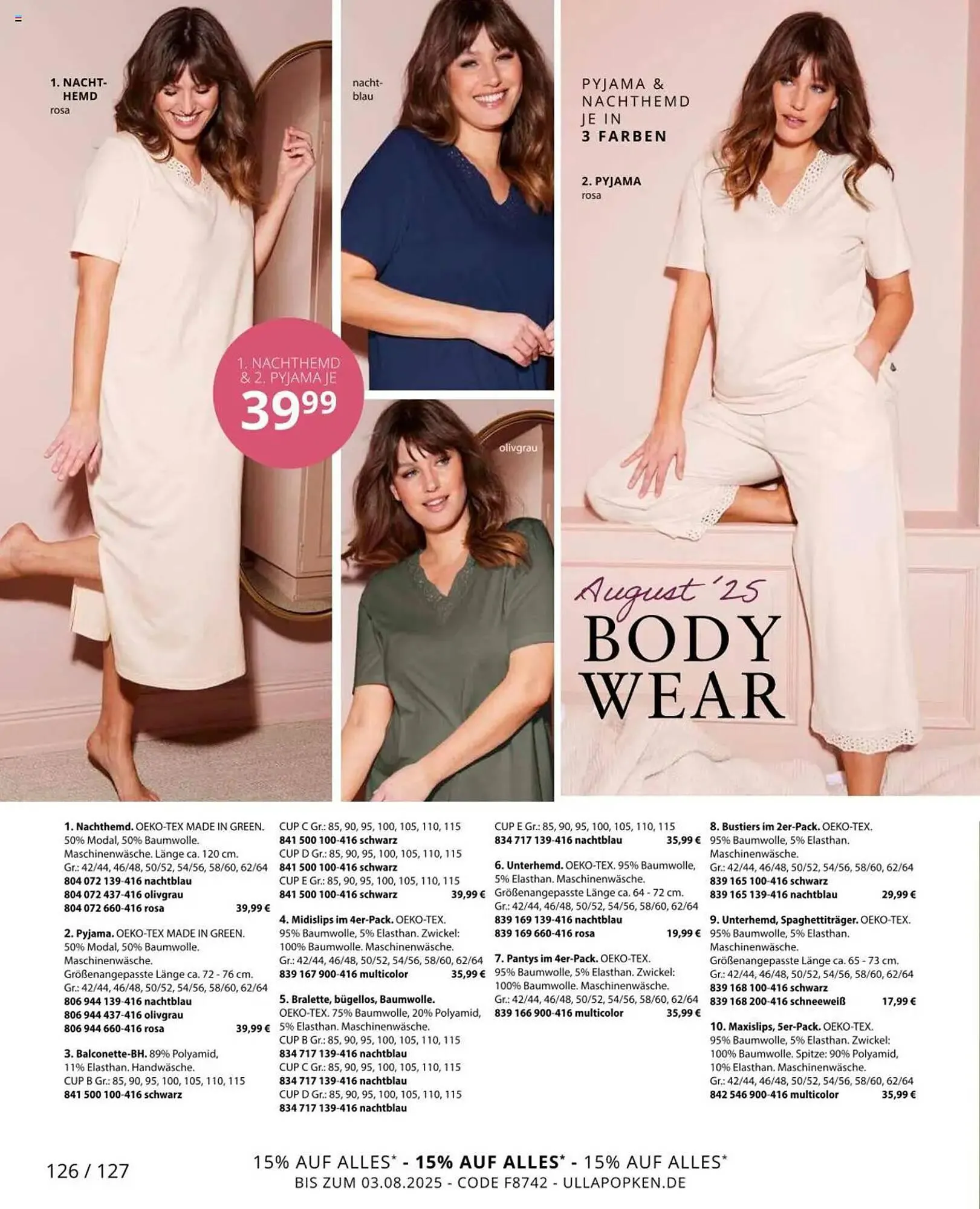 Ulla Popken Prospekt von 1. August bis 31. August 2025 - Prospekt seite 126