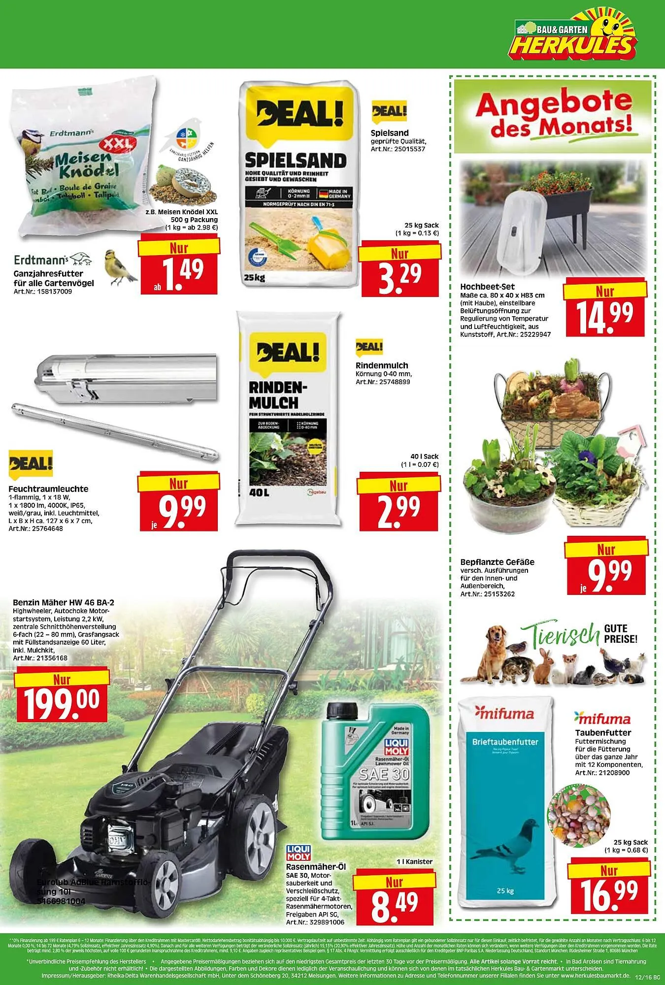 Herkules Baumarkt Prospekt von 16. März bis 21. März 2026 - Prospekt seite 16