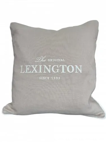 Lexington Kissenhülle Original Logo Cotton Beige, White