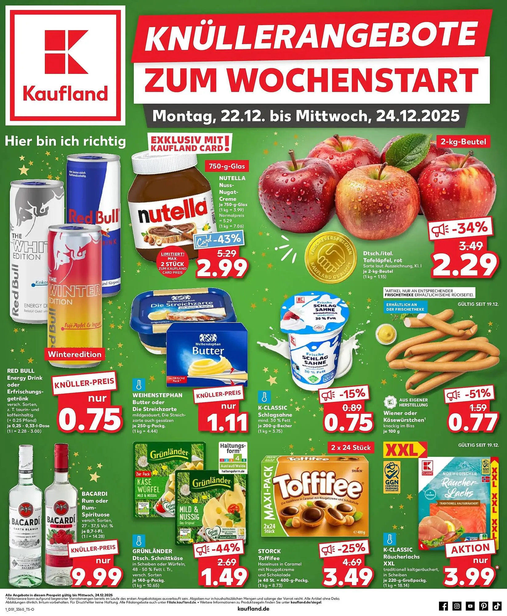 Kaufland Prospekt von 21. Dezember bis 24. Dezember 2025 - Prospekt seite 1