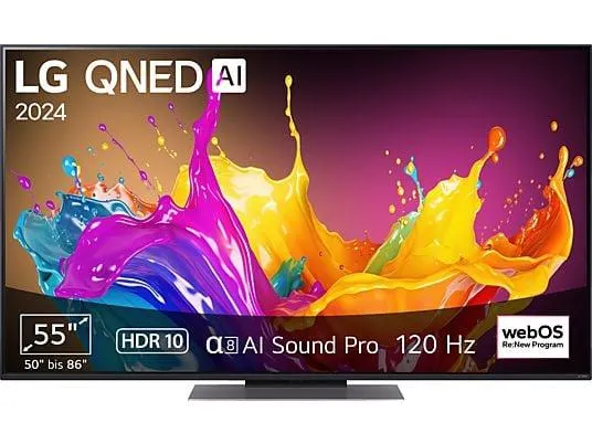LG 55QNED86T6A QNED TV (Flat, 55 Zoll / 139 cm, UHD 4K, SMART TV, webOS 24 mit LG ThinQ)
