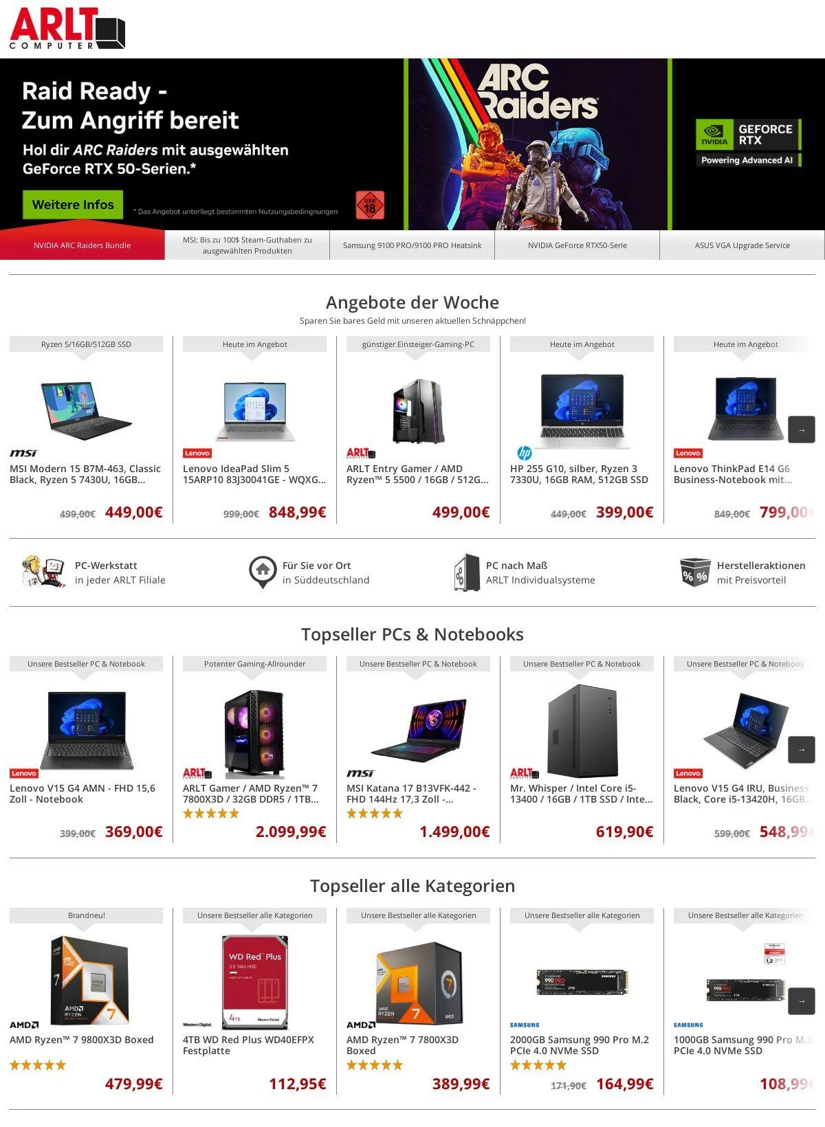 ARLT Computer Aktueller Prospekt von 13. Oktober bis 19. Oktober 2025 - Prospekt seite 1