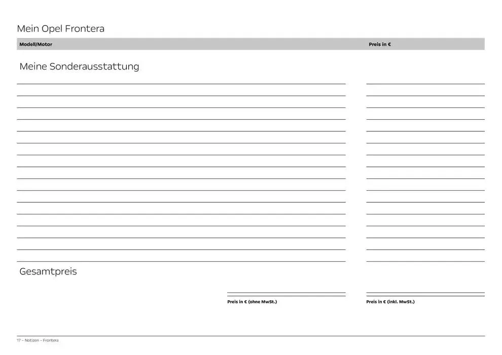 Opel Neuer Frontera von 26. November bis 26. November 2025 - Prospekt seite 17