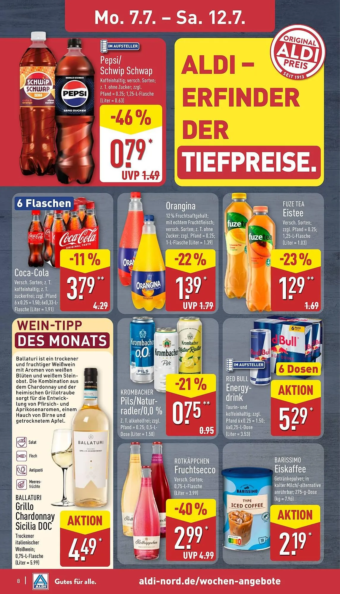 Aldi Nord Prospekt von 7. Juli bis 12. Juli 2025 - Prospekt seite 8