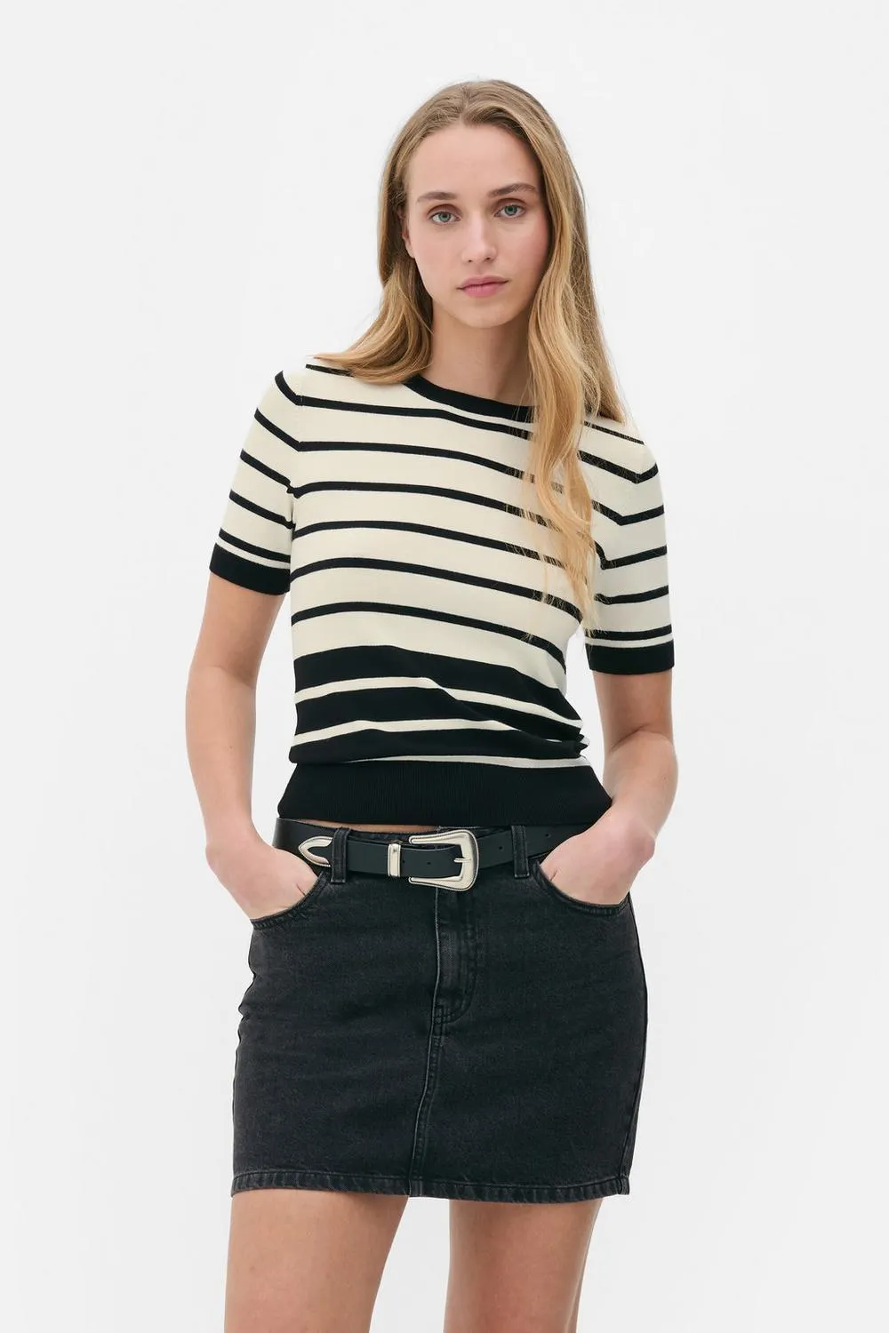 Kurzärmeliger Pullover