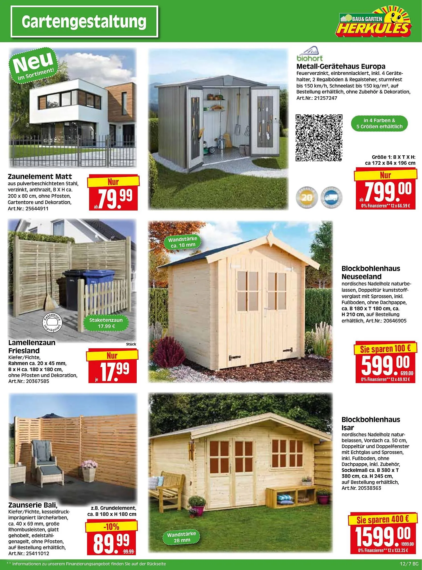 Herkules Baumarkt Prospekt von 17. März bis 22. März 2025 - Prospekt seite 7